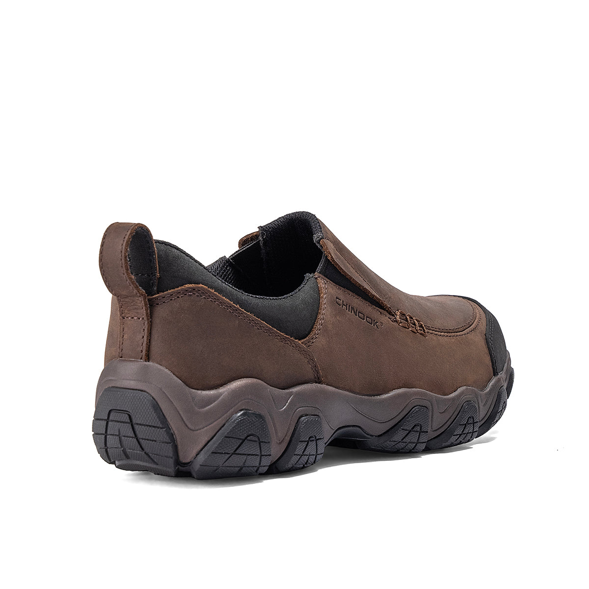 Brown Kelly Leather Slip-On Shoe by Chinook® Footwear, featuring a sleek design and comfortable fit for casual and everyday wear.