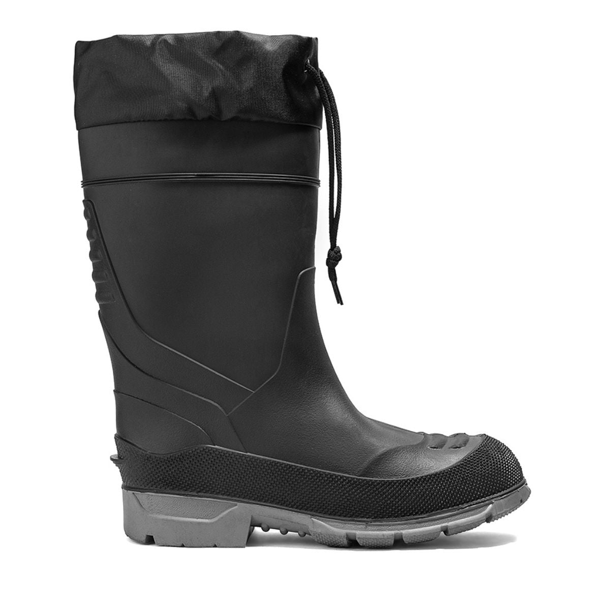 Black Chinook® Badaxe Waterproof Rubber Boot, sturdy rubber footwear with a secure fit and waterproof design.