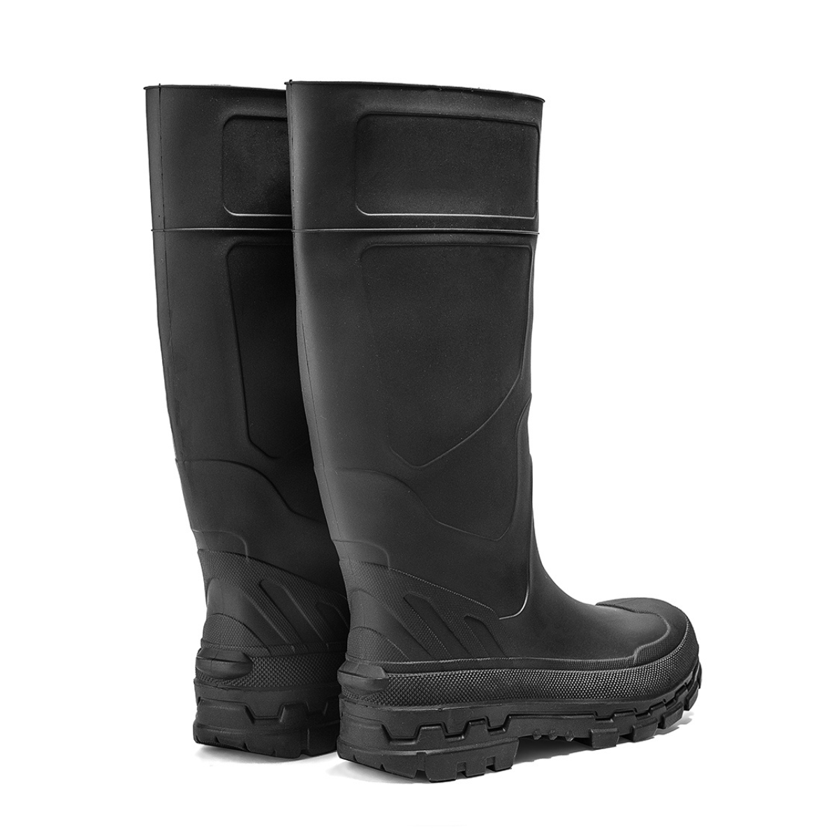 Black Kickaxe Regrind 15-inch waterproof rubber boot by Chinook® Footwear, durable eco-friendly rubber footwear for outdoor use.