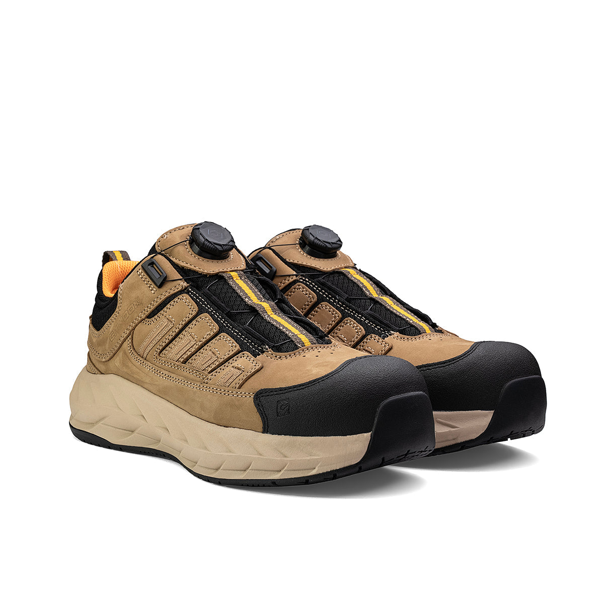 Chinook® Safety Low Composite Toe Work Shoe in tan, casual work shoe with protective toe cap and durable design.