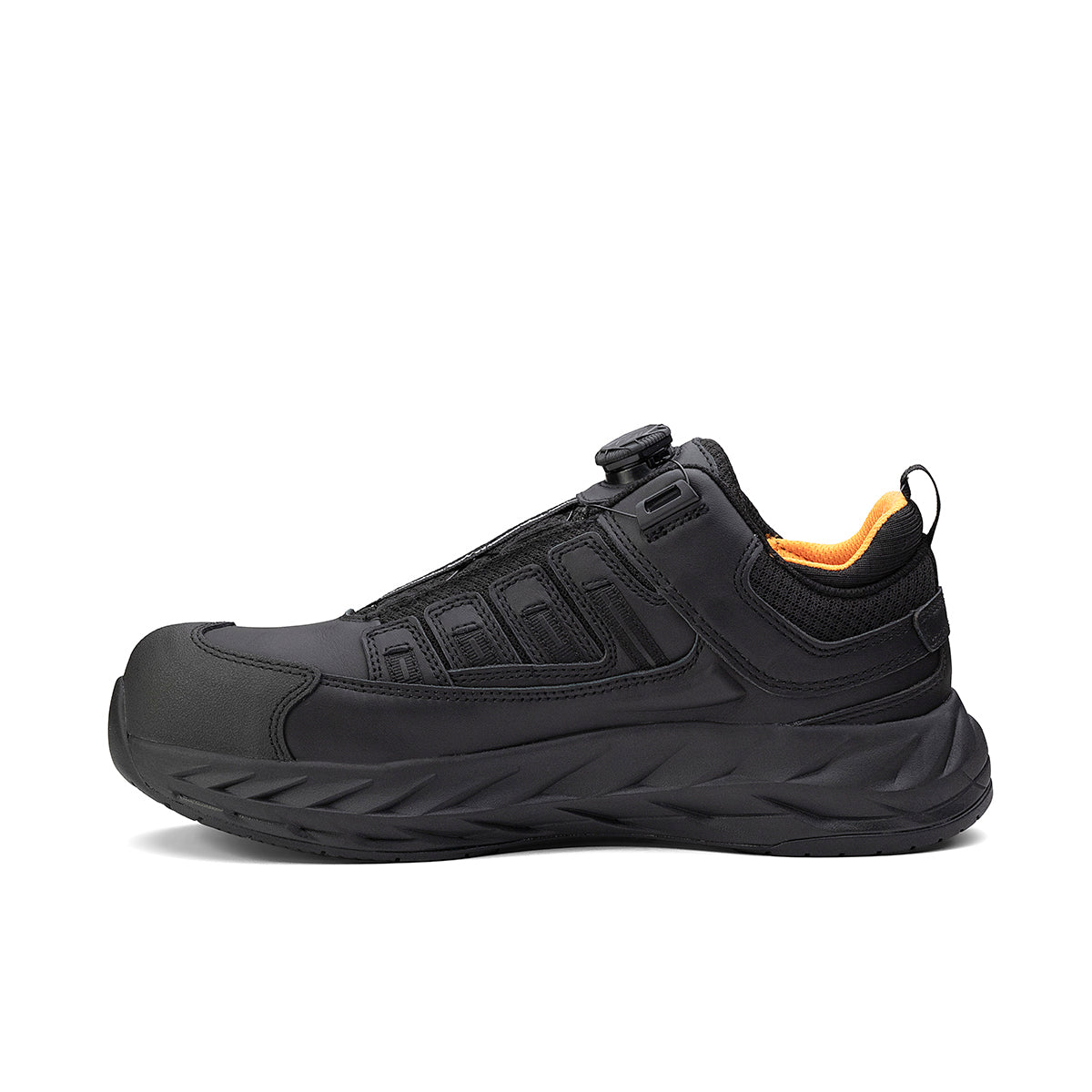 Black Chinook® Footwear Pro Safety low composite toe shoe for work or casual wear, shown from the side on a plain background.