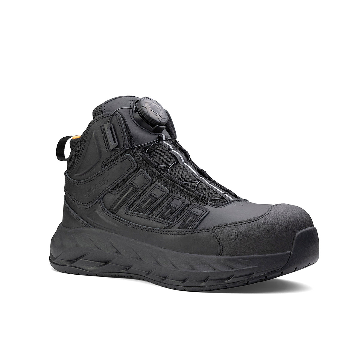 Black Chinook® Work Casual Pro Safety Mid 6" composite toe work boot, durable footwear with safety features and sturdy design.