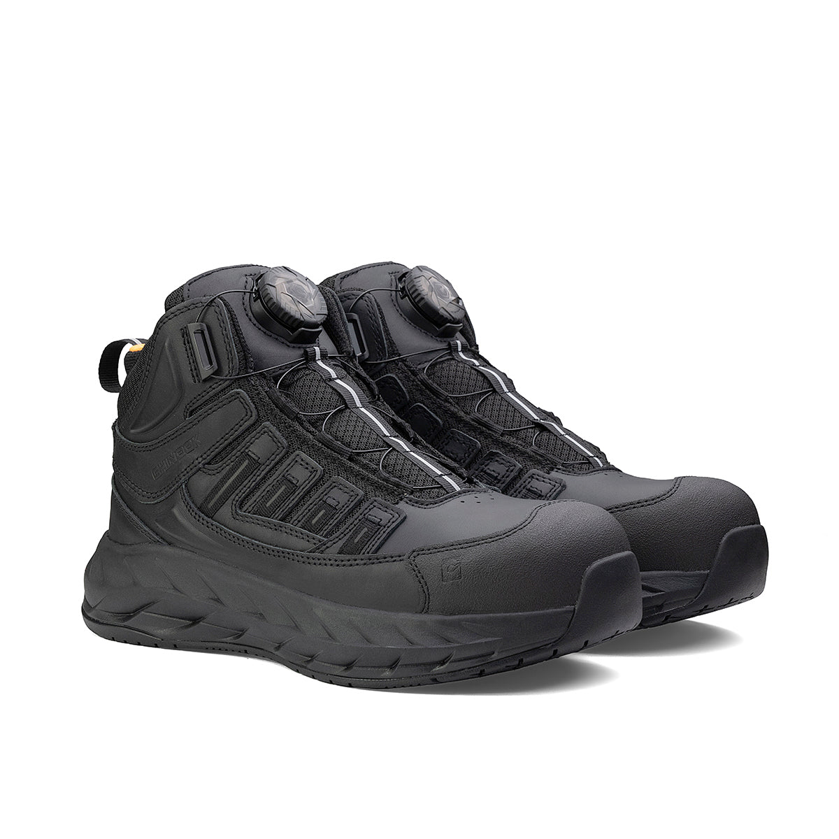 Black Chinook® Pro Safety Mid 6-inch composite toe work boot with durable work/casual design and sturdy sole.