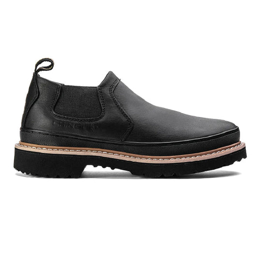 Chinook® Romeo men's black light duty work and casual boots with sturdy leather construction and lace-up design.