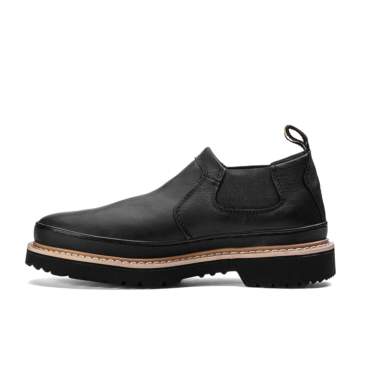 Chinook® Romeo men's black light duty work and casual boots with sturdy leather construction and lace-up design.
