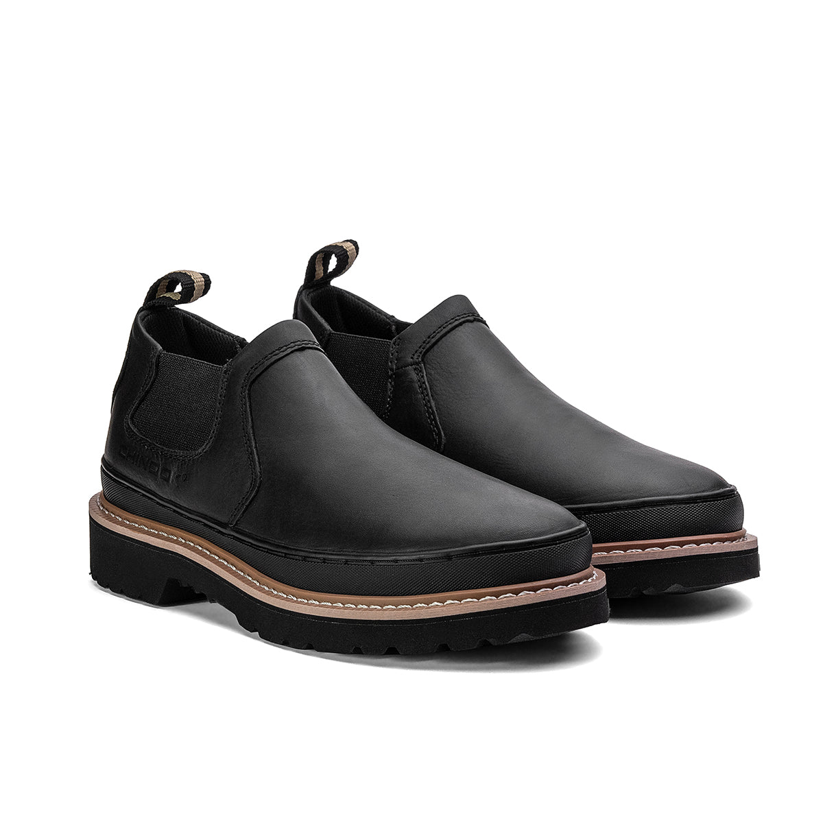 Black Chinook Romeo men's light duty work and casual boots with sturdy design and lace-up closure.