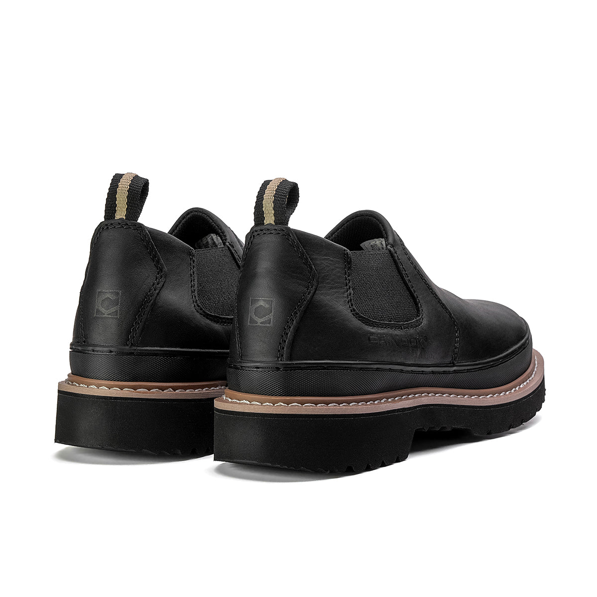 Chinook Romeo men's black light duty work and casual boot with rugged leather upper and durable sole.