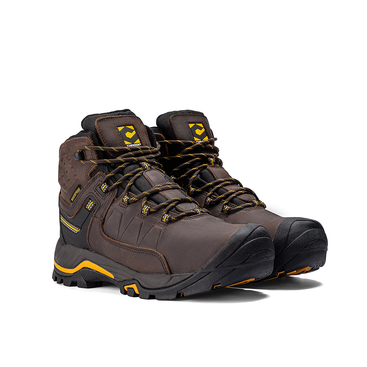 Chinook® Appalachia 6" waterproof leather hiking boot in brown, durable work hiker with rugged sole and ankle support.