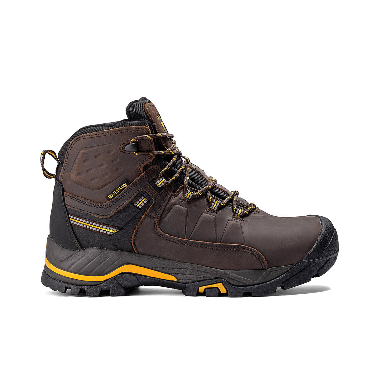 Chinook® Appalachia 6-inch waterproof leather work hiker boot in brown with sturdy sole and ankle support.