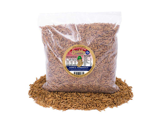 5lb Chubby Dried Black Soldier Fly Larvae by Chubby Mealworms USA, North American grown, non-GMO insect protein in a resealable bag