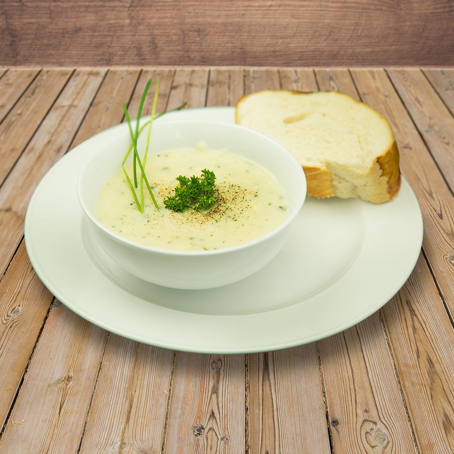 Heaven's Harvest Entree Bucket with 72 servings of emergency corn chowder survival food kit for one person.