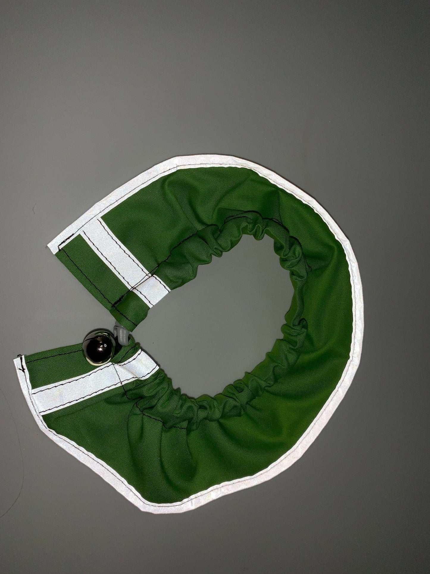 Red breakaway cat collar with bandana design from Crazy K Farm Pet and Poultry, featuring the Prey Saver safety buckle.