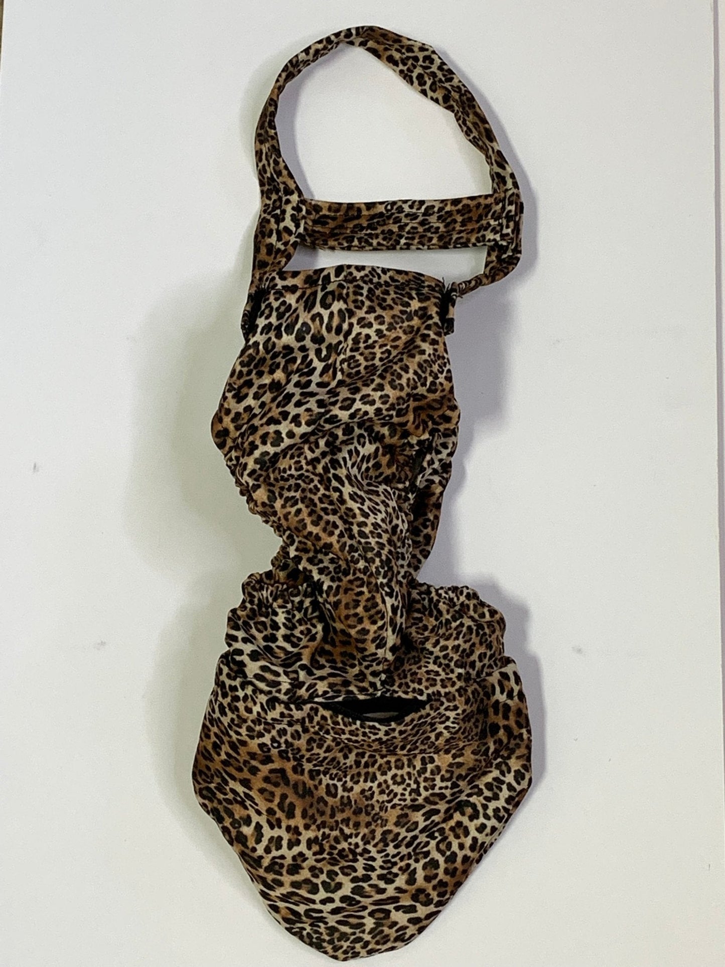 Baby leopard print Diapurr cat diaper by Crazy K Farm Pet and Poultry, one-size fits most cats, designed for comfort and protection.