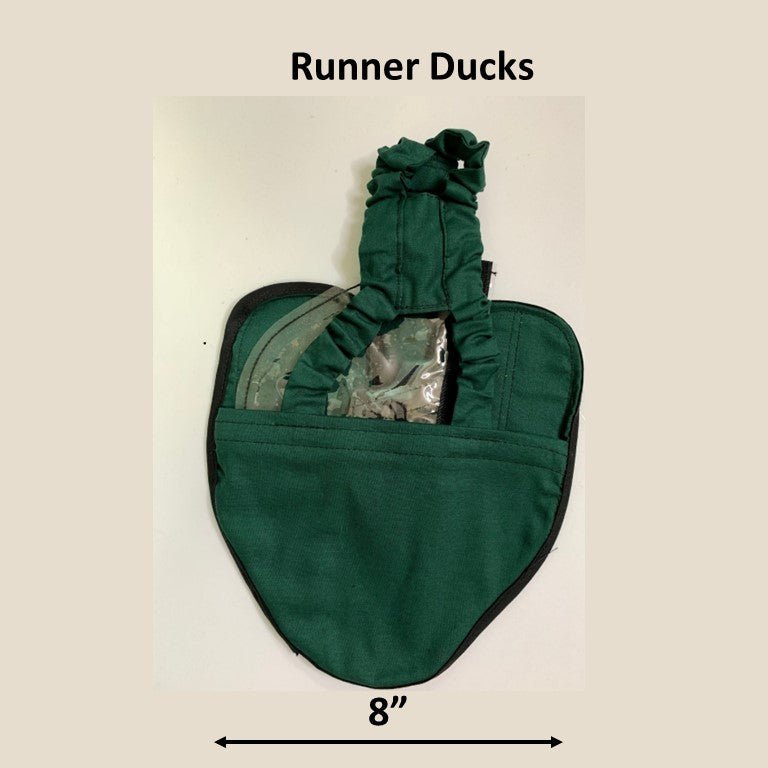 Duck and goose diaper with removable liners, featuring a fixed chest tab and adjustable fit, by Crazy K Farm Pet and Poultry.