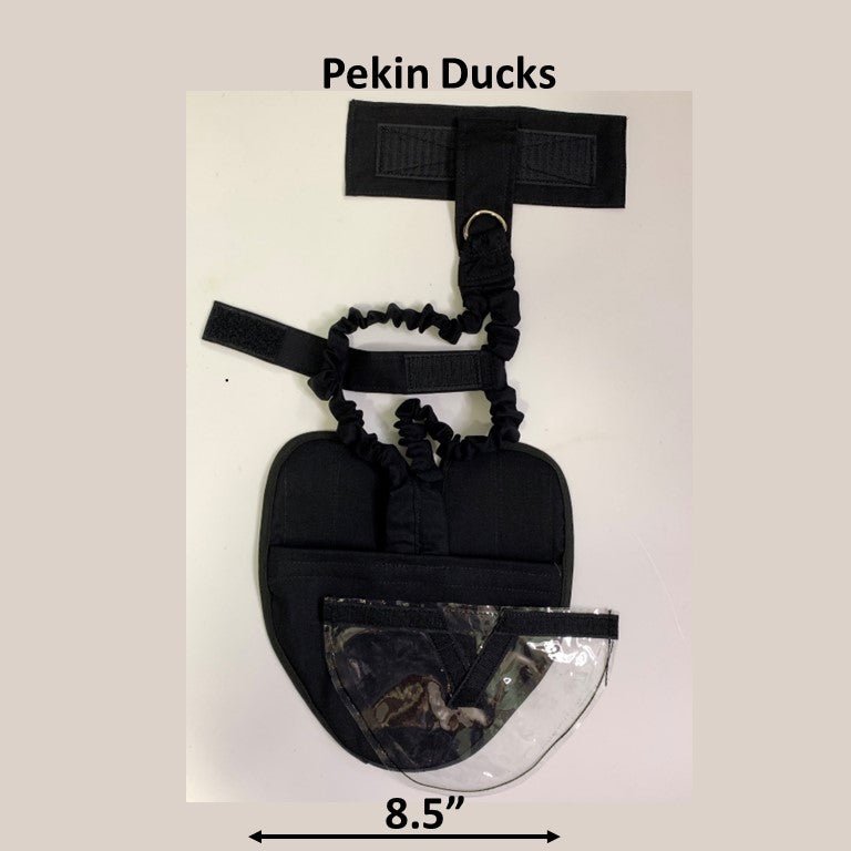 Crazy K Farm duck and goose diaper with removable liners, featuring a fixed chest tab and secure fit for poultry pets.