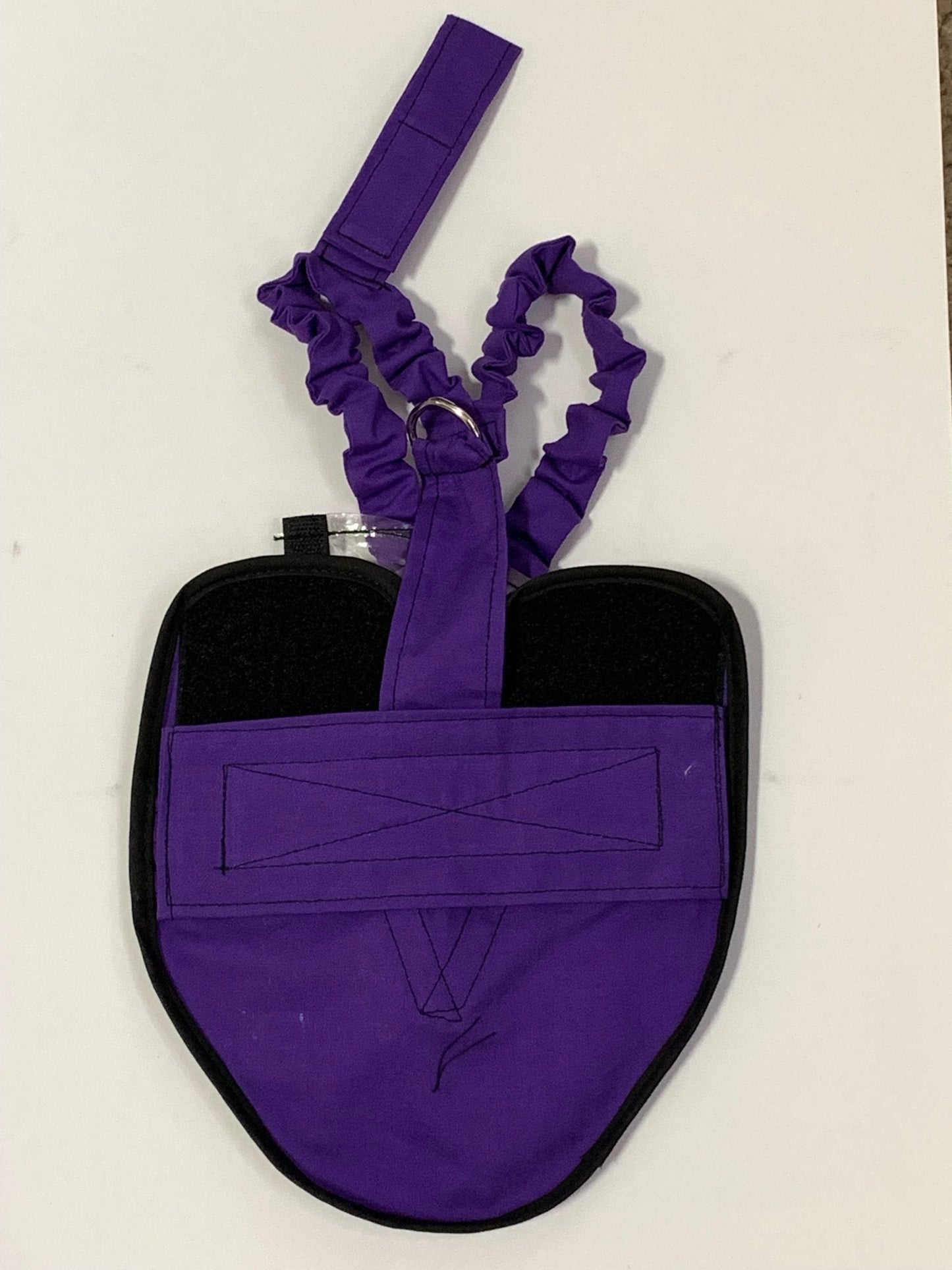 Crazy K Farm duck and goose diaper with removable liners, featuring a fixed chest tab on a hen holster pet and poultry diaper.