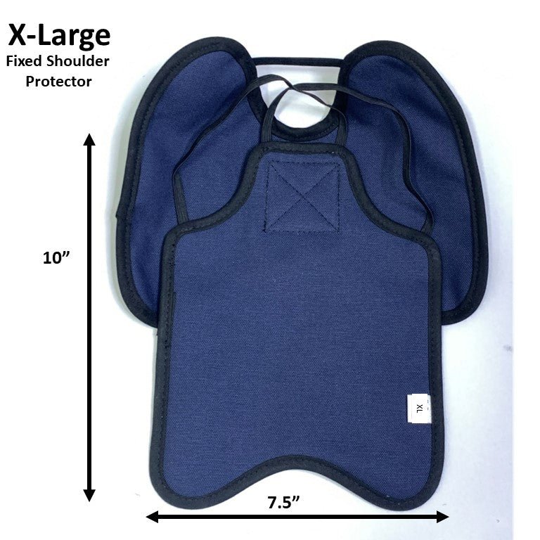 Navy Hen Saver chicken saddle with shoulder protectors from Crazy K Farm Pet and Poultry, designed for large hens.
