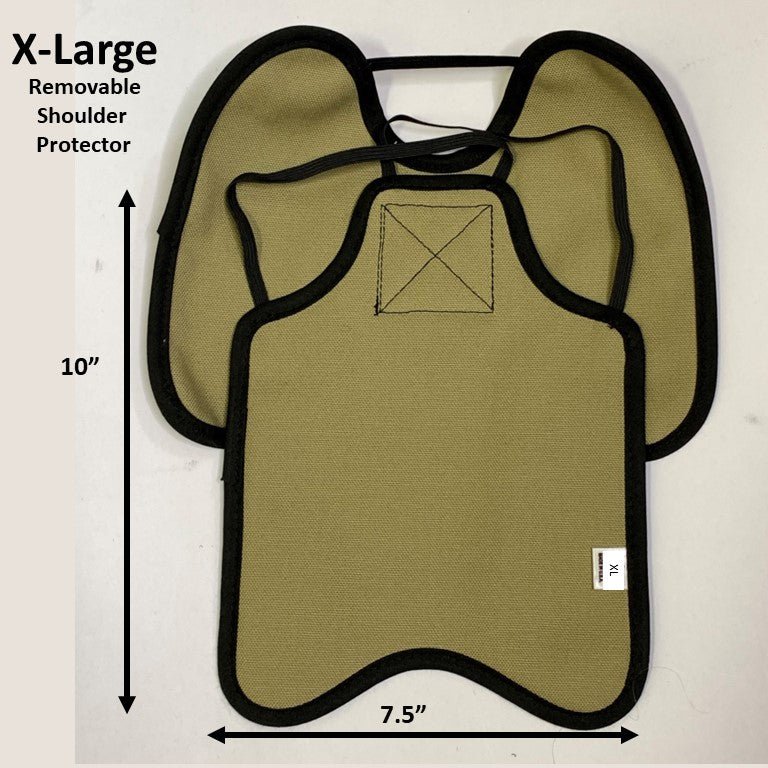 Navy hen apron with shoulder protectors by Crazy K Farm Pet and Poultry, designed for large hens to prevent feather pecking.