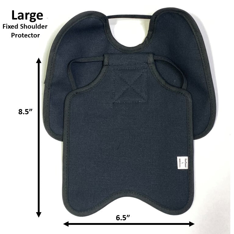 Navy Hen Saver chicken saddle with shoulder protectors for hens, made by Crazy K Farm Pet and Poultry, designed for large chickens.