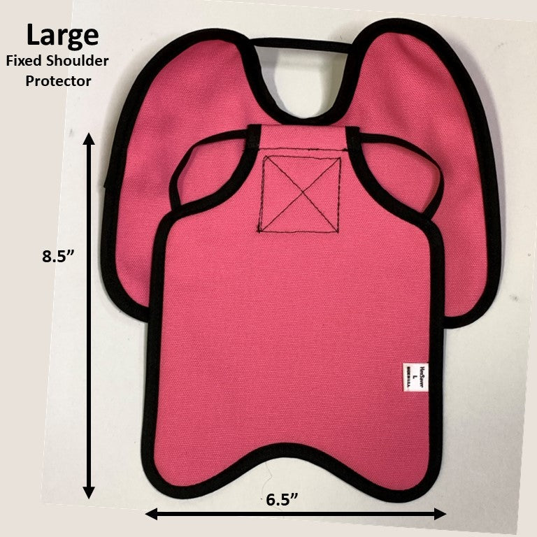 Navy hen apron with shoulder protectors from Crazy K Farm Pet and Poultry, designed to safeguard hens during molting or scratching.
