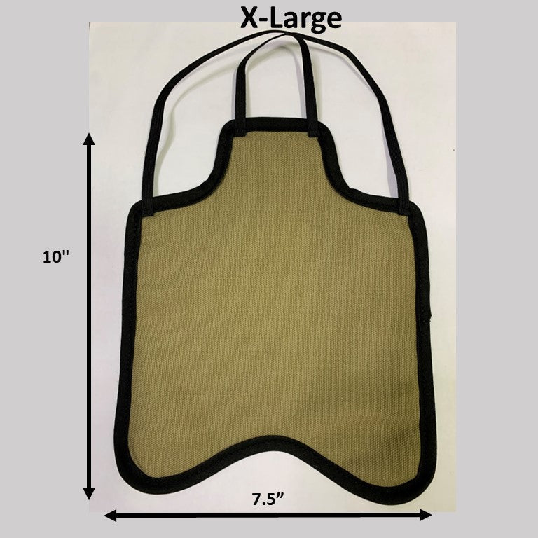 Navy hen saddle for small bantam hens by Crazy K Farm Pet and Poultry, made in USA, featuring a single strap back pack style.