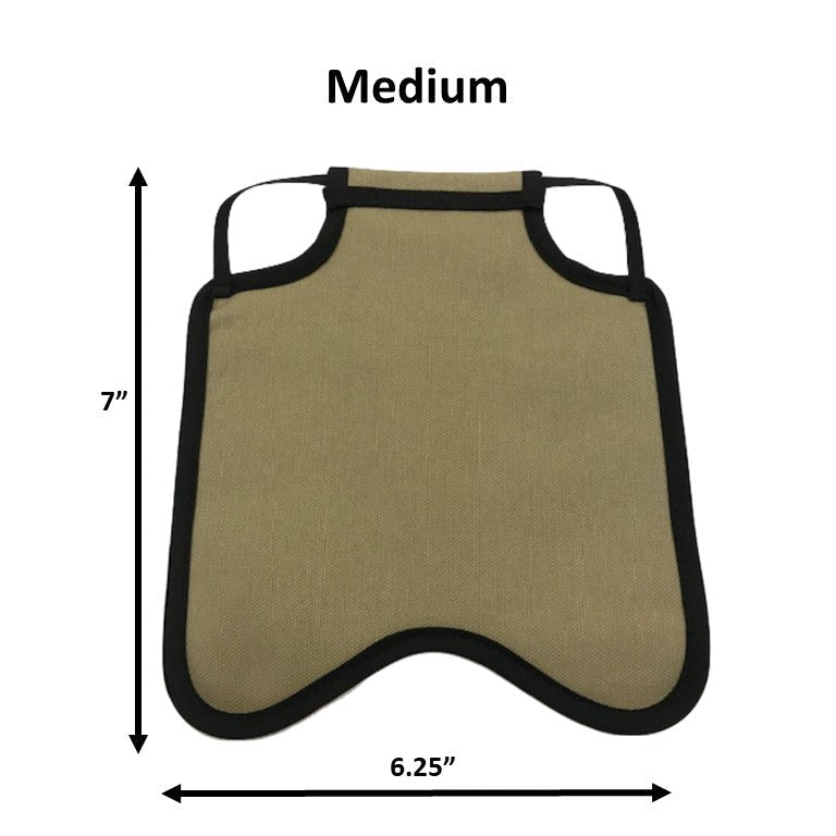 Navy small bantam hen saddle by Crazy K Farm Pet and Poultry, a backpack-style chicken apron for hens made in the USA.