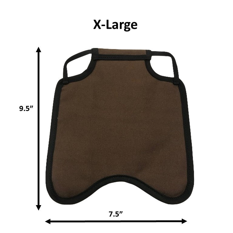 Navy hen saddle for hens by Crazy K Farm Pet and Poultry, small bantam style with single strap back, made in the USA.