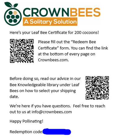 CrownBees Cabana Bee House and Complete Kit with Bee Certificate, including mason bee nesting habitat and accessories for spring.