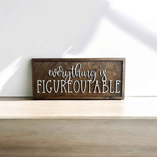 Personalized rustic wood sign with custom text, handcrafted home decor from C2 Creations LLC, featuring natural wood finish.