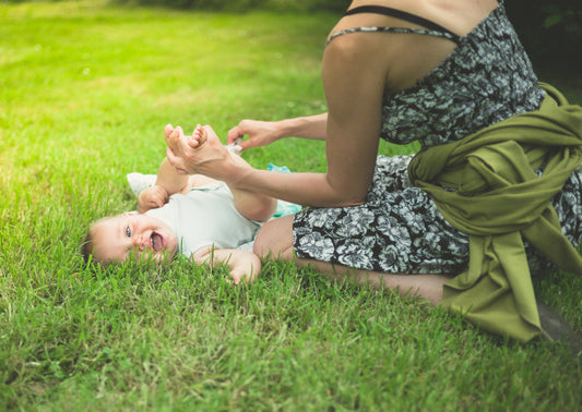 Organic diaper balm by Sweet Harvest Farms, soothing chafing and cracked skin on babies' and adults' bottoms.