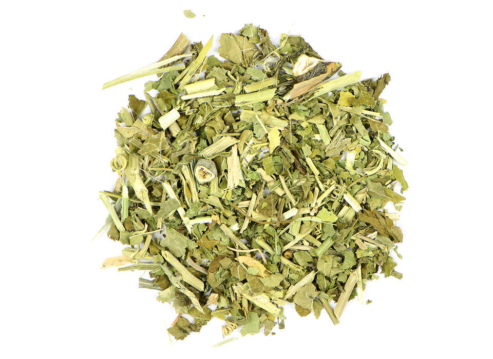 Organic passionflower in a 1oz package by Dragonfly Elements, showing fresh passionflower leaves and flowers.