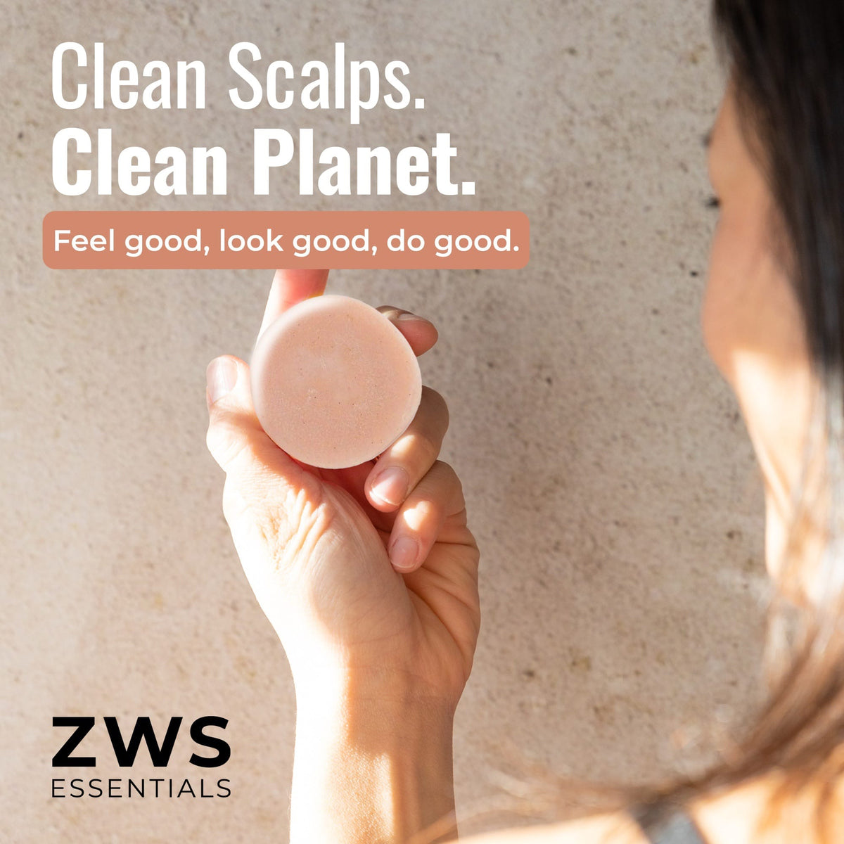 Driftwood scent conditioner bar from ZeroWasteStore.com, natural soap bar for clean scalps and eco-friendly hair care.