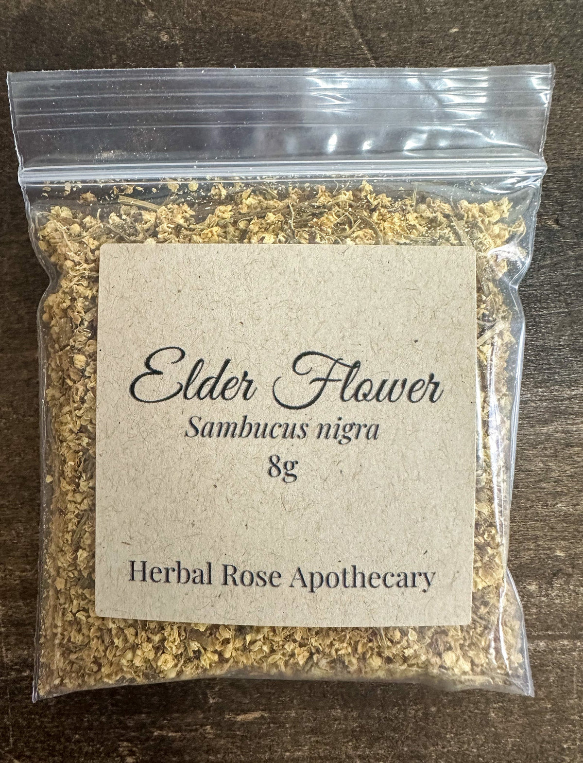 Dried elderflowers from HerbalRoseApothecary, 8g of dried herbs with delicate white blossoms for herbal teas and remedies.
