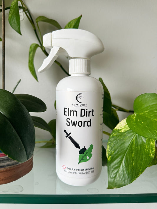 Elm Dirt Sword Pest Spot Treatment bottle with applicator for targeted pest control application.