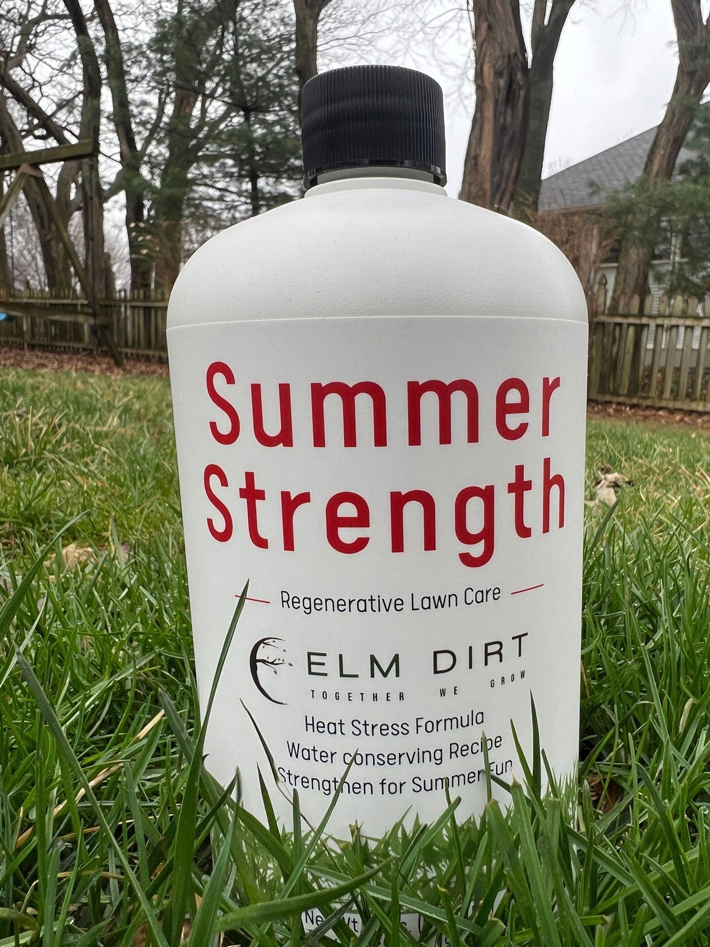 Elm Dirt fertilizer for yearly regenerative and sustainable lawn care, promoting healthy, lush grass growth in your yard.