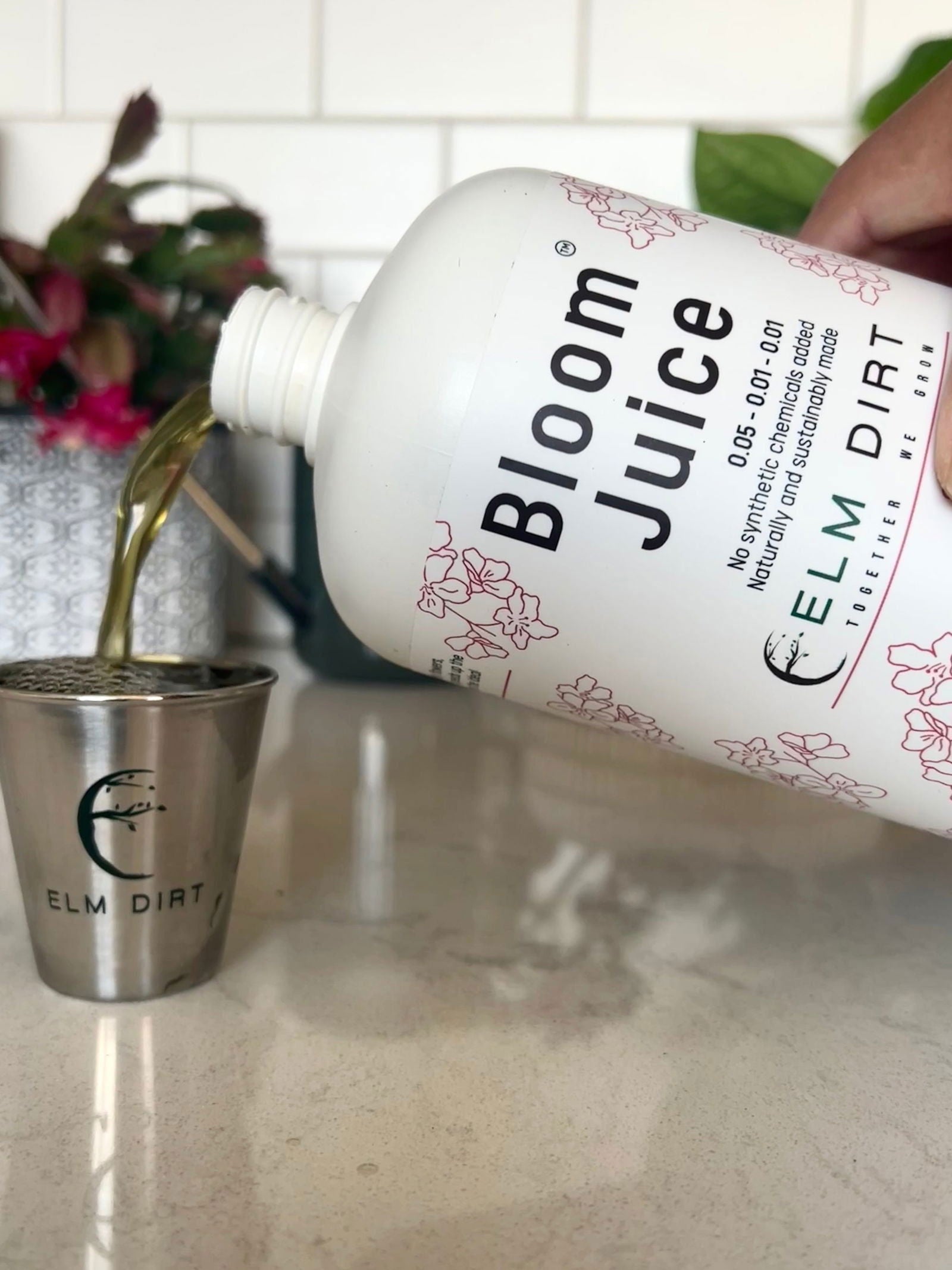 Elm Dirt Bloom Power Bundle fertilizer, organic plant food with natural nutrients, ideal for boosting garden plant growth.