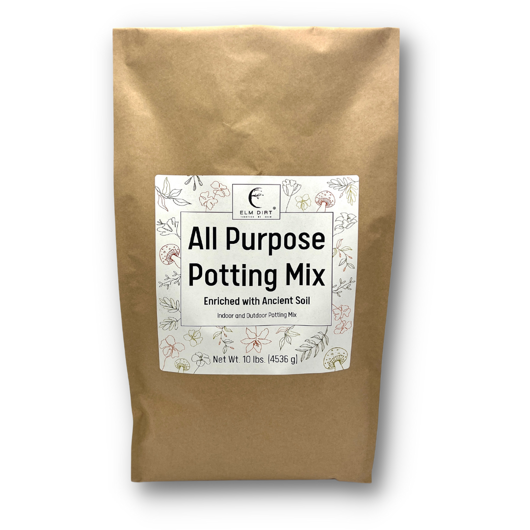 All-purpose soil mix by Elm Dirt, 5 lbs growing media for gardening and plant cultivation, rich organic growing medium