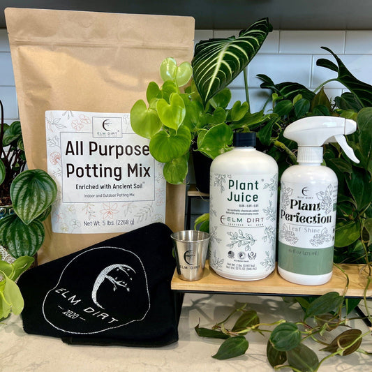 Elm Dirt starter soil kit featuring natural soil blend from Elm Dirt for gardening and planting projects.