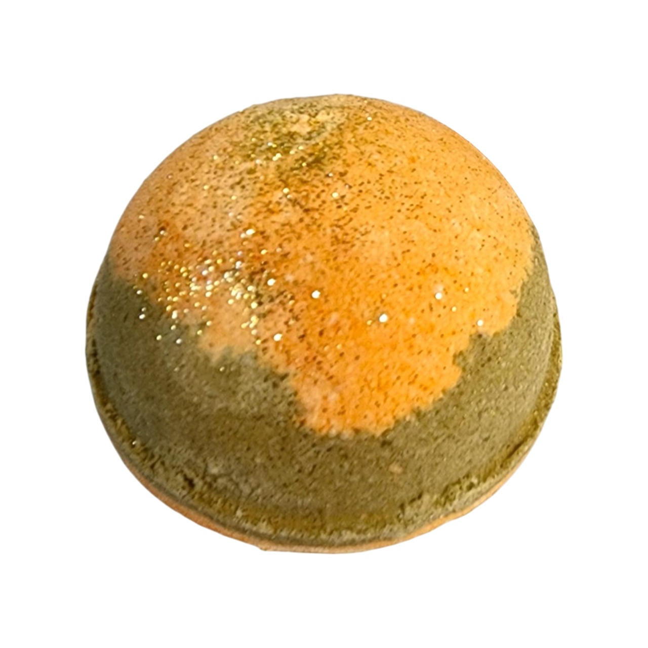 Evolve Botanica Gingersnapped Christmas holiday bath bomb with warm spices and festive packaging in a close-up shot.