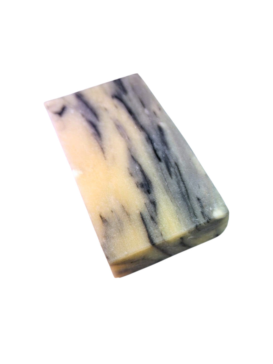 Evolve Botanica Seasonal Soap 50 Shades with colorful layers and floral accents, showcasing a handcrafted natural soap bar.