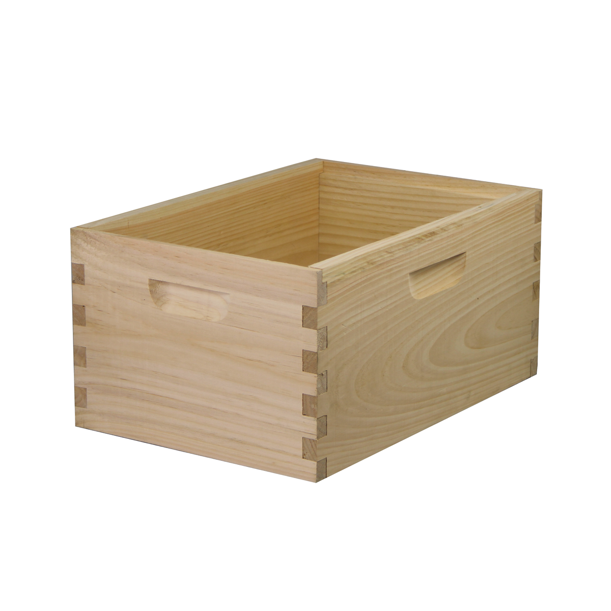 Galena Farms 8 Frame Langstroth deep brood box made of Amish-made Eastern White Pine, hive body for beekeeping, no frames included.