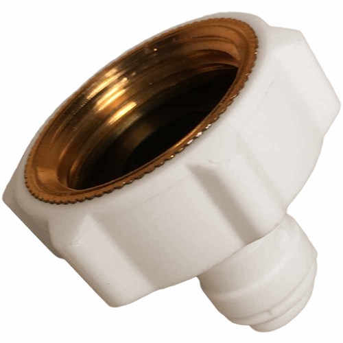 Farmer Brad DIY auto chicken waterer kit with clear plastic water container and dispenser for poultry watering.