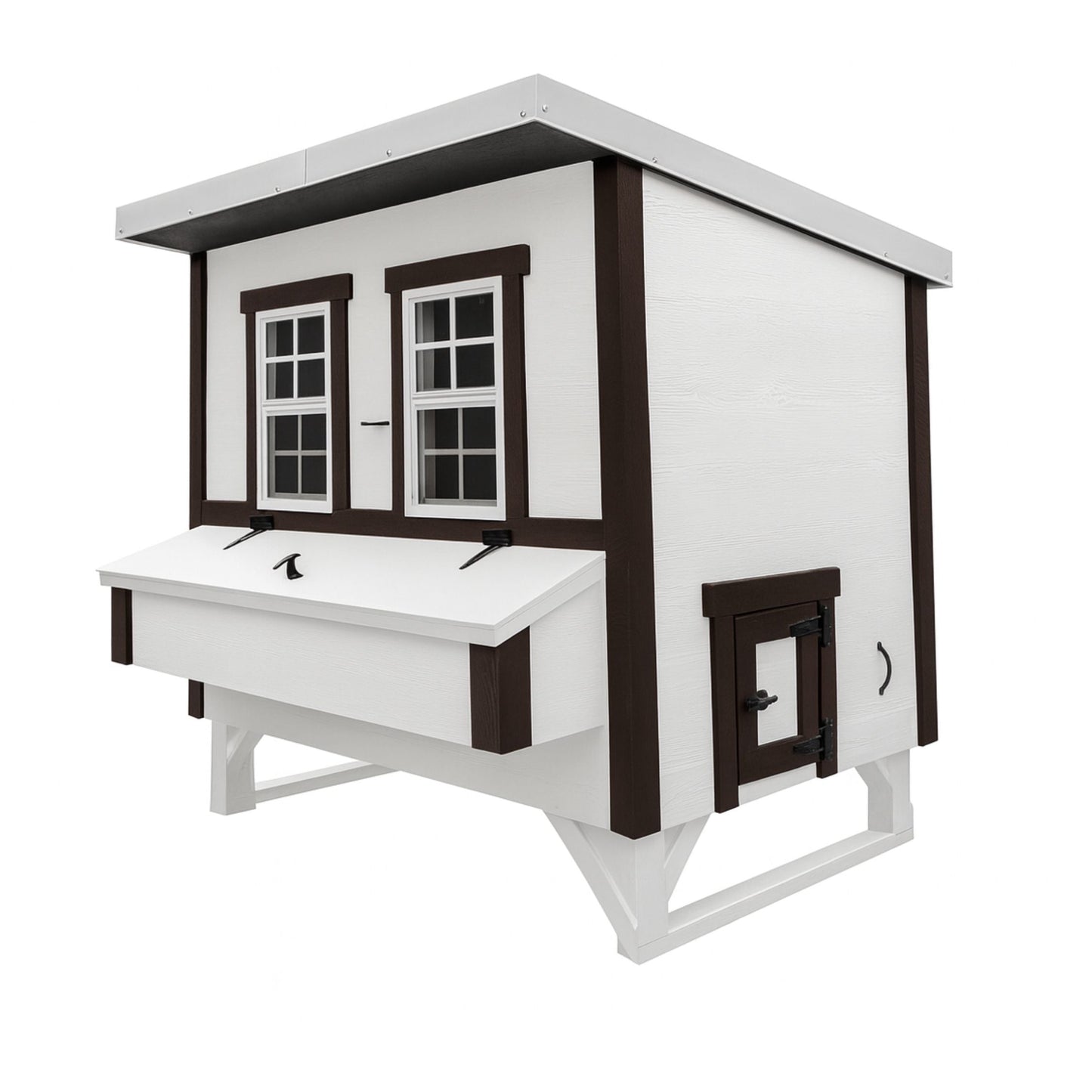 OverEZ large chicken coop exterior with spacious design, suitable for up to 15 chickens, featuring a sturdy structure and ample ventilation.