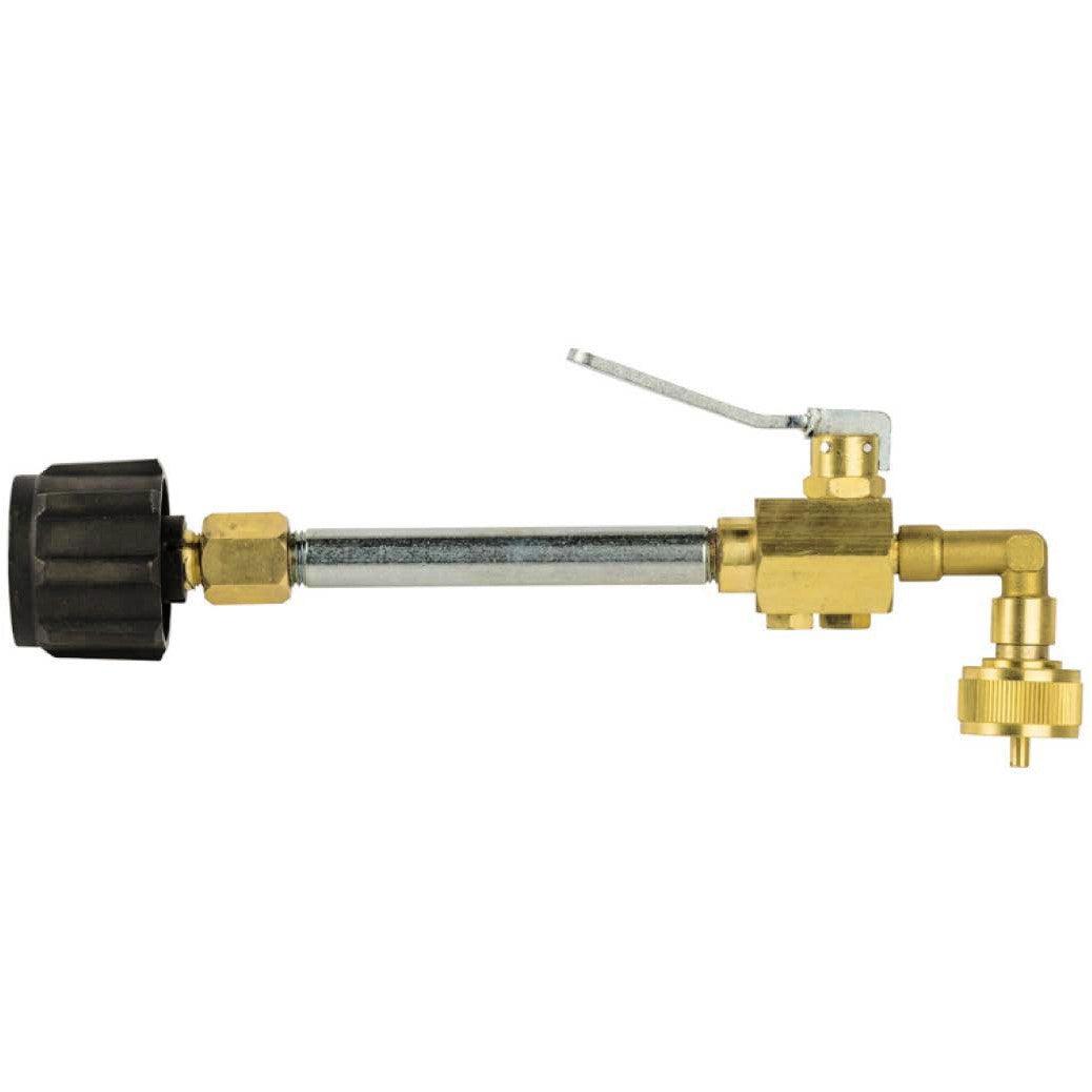 Flame King Eco Friendly 1lb Refillable Propane Cylinder with Refill Kit, reusable and compact for portable propane use.