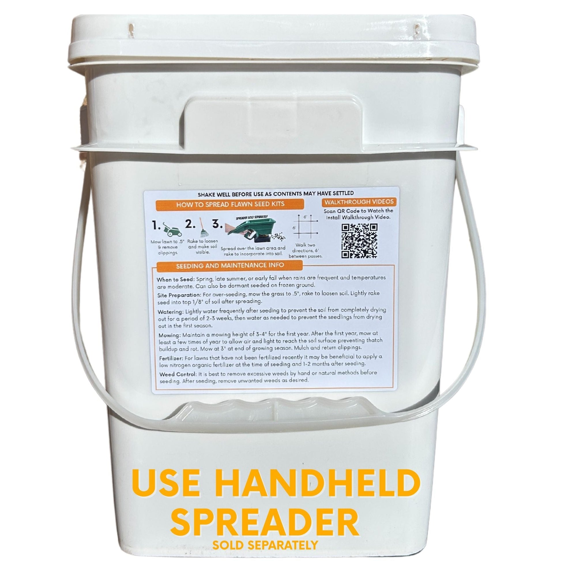 Flawn Seed Kits Easy Spread Soil Builders and Compost Mix in 12 oz jar for enriching garden soil up to 500 sq ft.