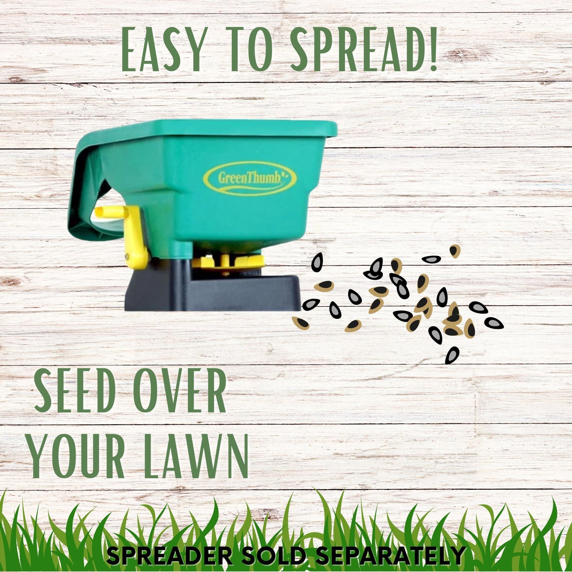 Dutch White Clover and Mow Less Grass Seed in Flawn Seed Kits seed tape for 250 sq ft, showing seed strips and packaging.
