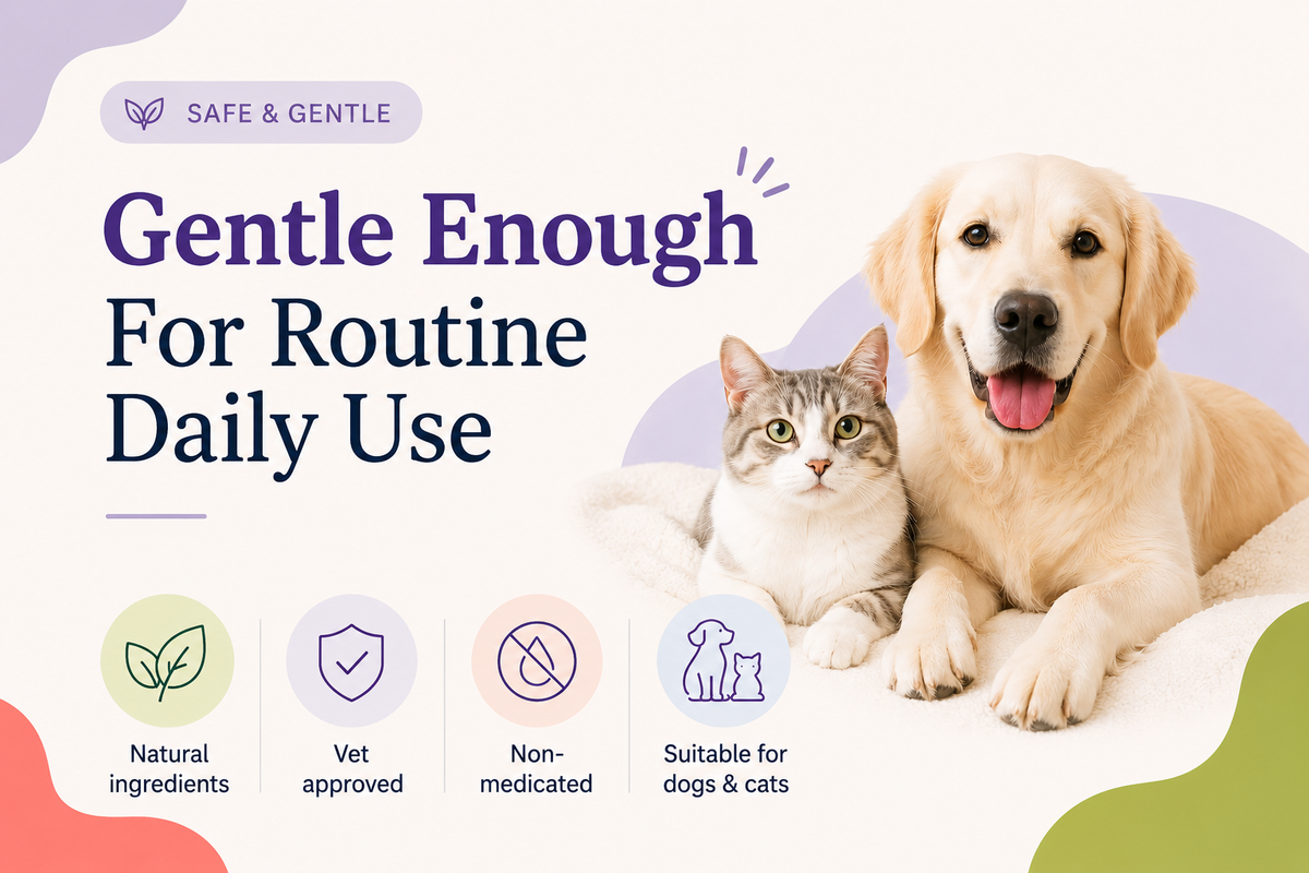 ReNewedPet 4-ALL PETS EYEWASH bottle showing gentle pet grooming eye cleaner for dogs and cats.