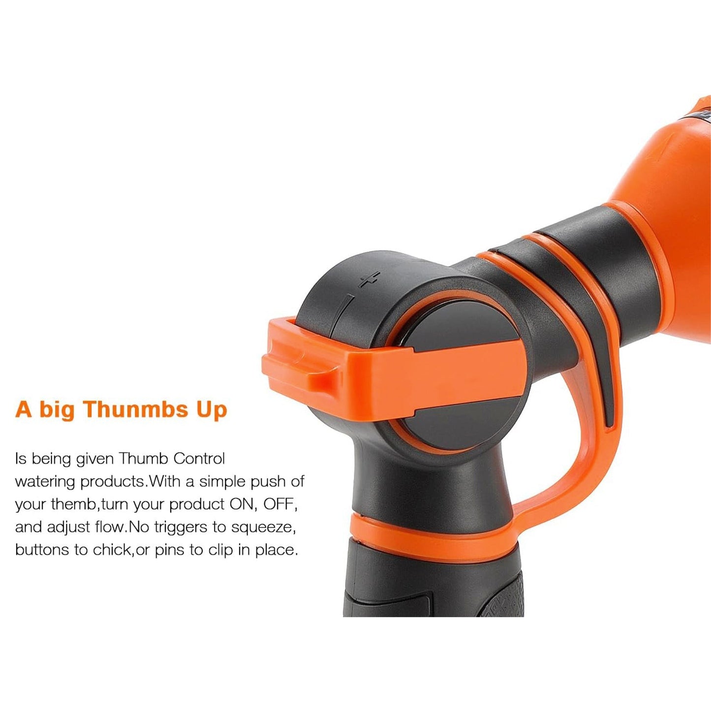 Giraffe Tools US garden hose nozzle with nine spray patterns for watering and gardening tasks.