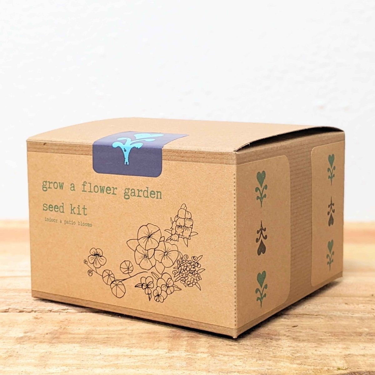 Indoor flower seed kit by Plantflix with various flower seeds for growing a colorful flower garden indoors.