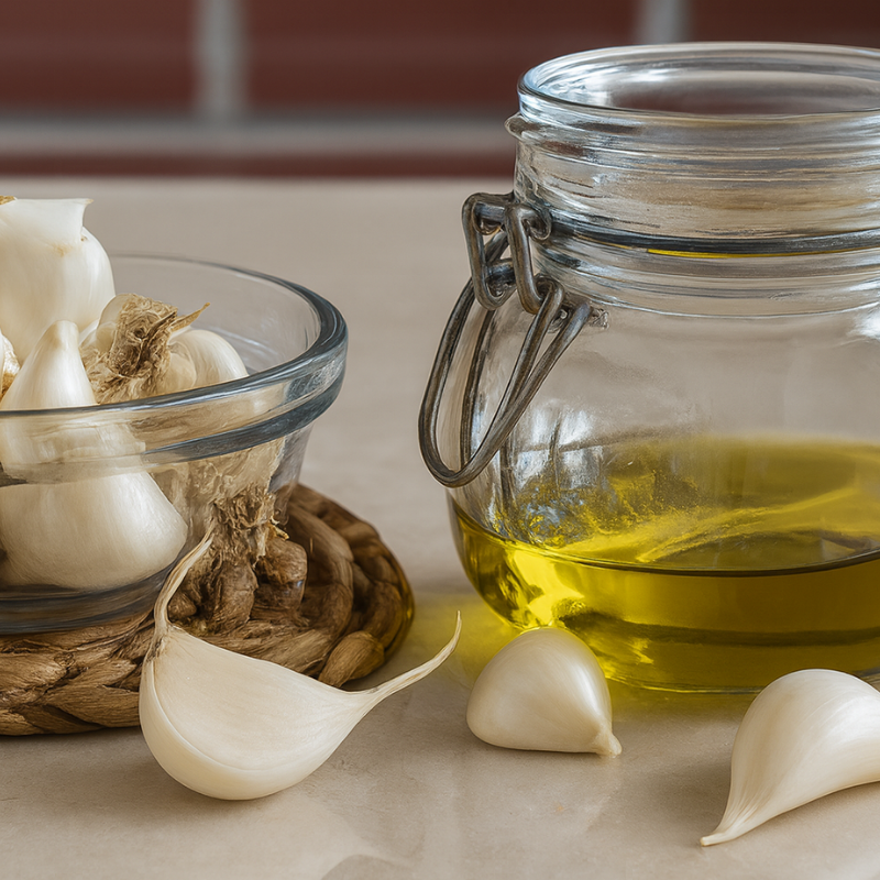 California Late White Garlic from Grow Organic, fresh garlic bulb with white papery skin, ready for cooking or seasoning.